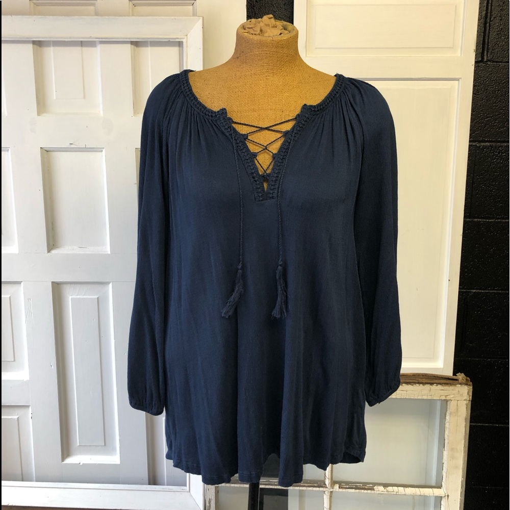 Chaps Pullover Boho Top